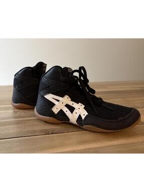 Asics Matflex 7 Youth Boys Kids Wrestling Shoes Sz K 12 1084A011-001 Black